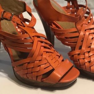 Orange Jessica Simpson heels
